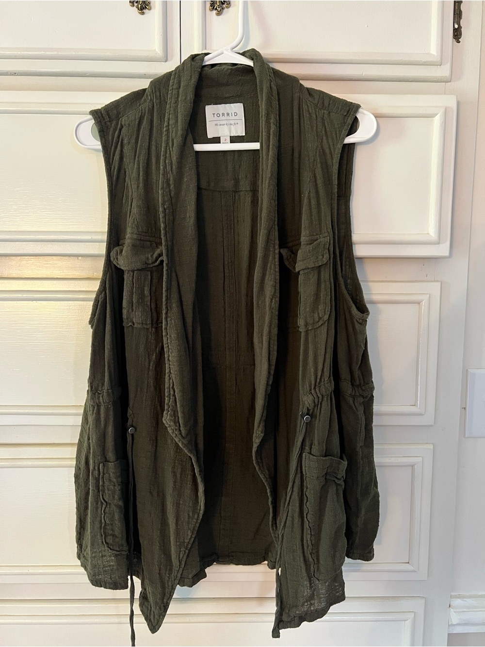 Torrid Olive Green Utility Vest